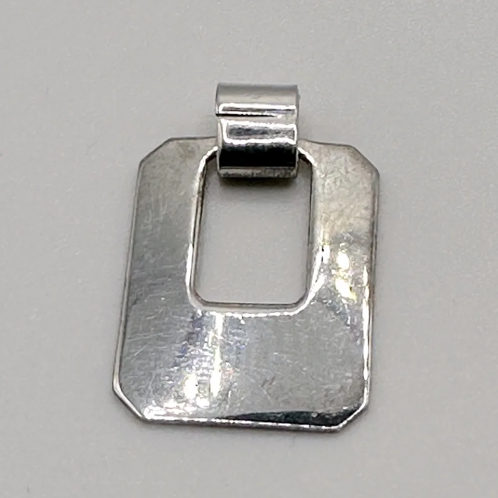 Simple Sterling Silver Geometric Pendant